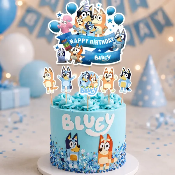 Bluey Cake Topper Set