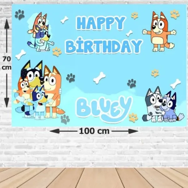 Bluey Doğum Günü Afişi 70*100 cm