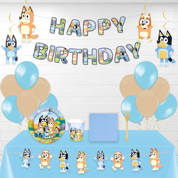 Bluey Doğum Günü Parti Seti 24 Kişilik