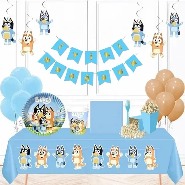 Bluey Doğum Günü Parti Seti 24 Kişilik