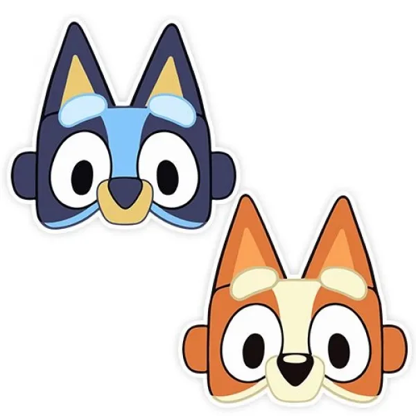 Bluey Kağıt Maske 6 Adet