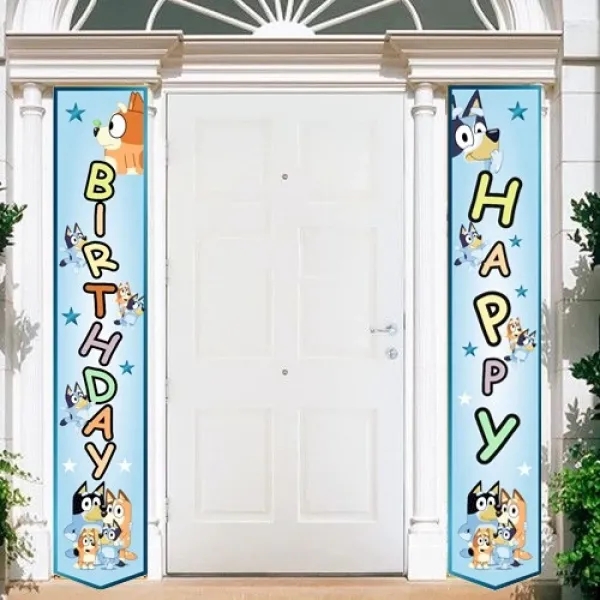 Bluey Temalı Asma Afiş 2li (155x30 cm)