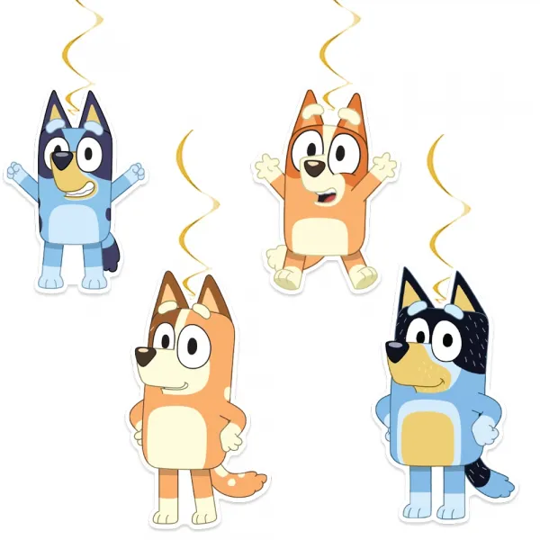 Bluey Spiralli Asma Süs (4 Adet)