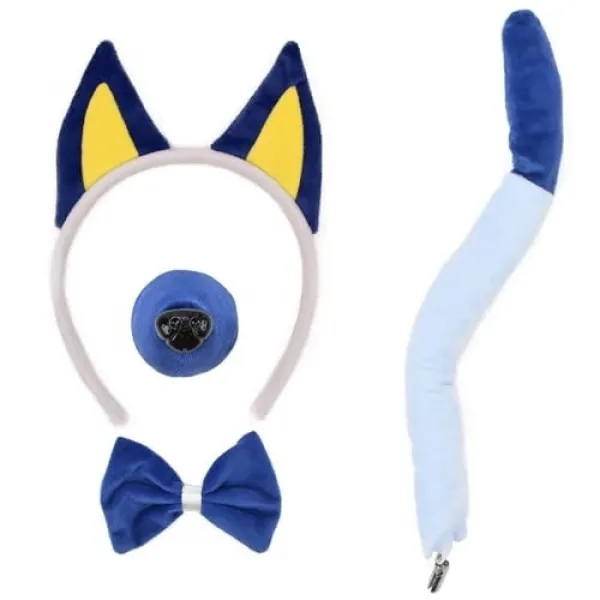 Bluey Taç Kuyruk Papyon Burun Set 4 Parça