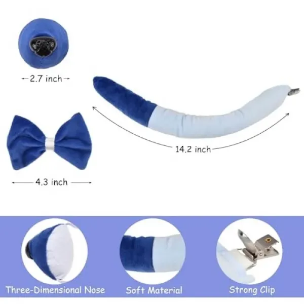 Bluey Taç Kuyruk Papyon Burun Set 4 Parça