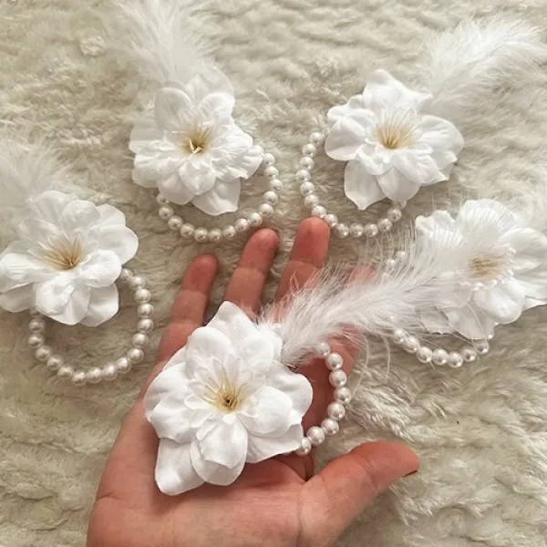 Bride Nedime Bilekliği Beyaz 5 adet