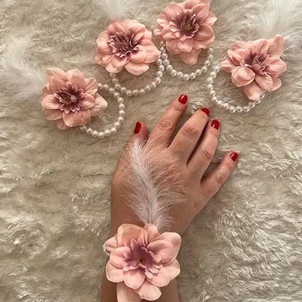 Bride Nedime Bilekliği Pembe 5 adet