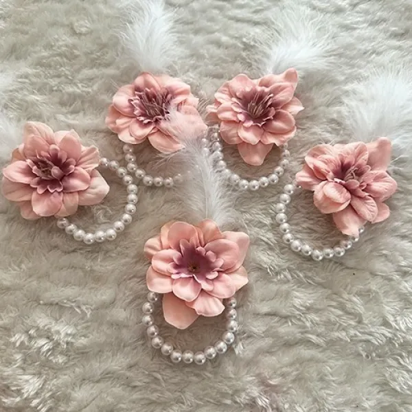 Bride Nedime Bilekliği Pembe 5 adet