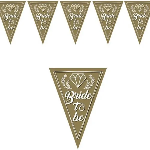 Bride To Be Flama Bayrak Süs Gold (2 m.)
