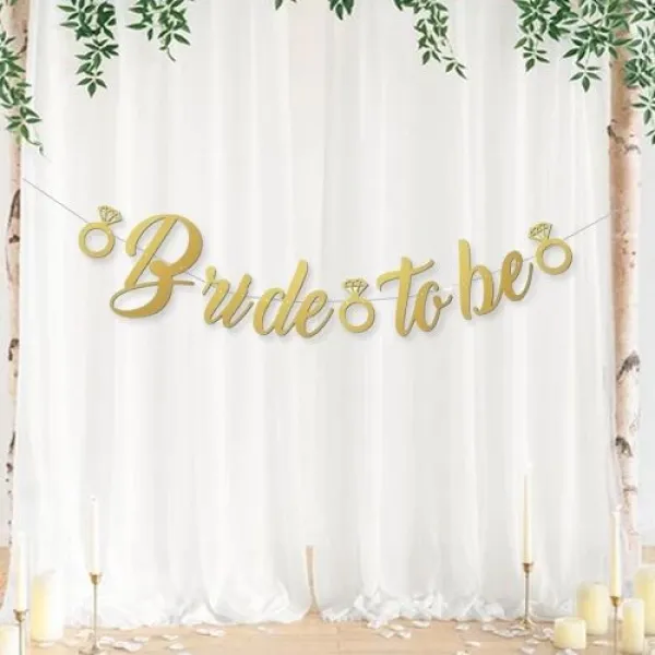 Bride To Be Gold Kaligrafi Banner 170 cm