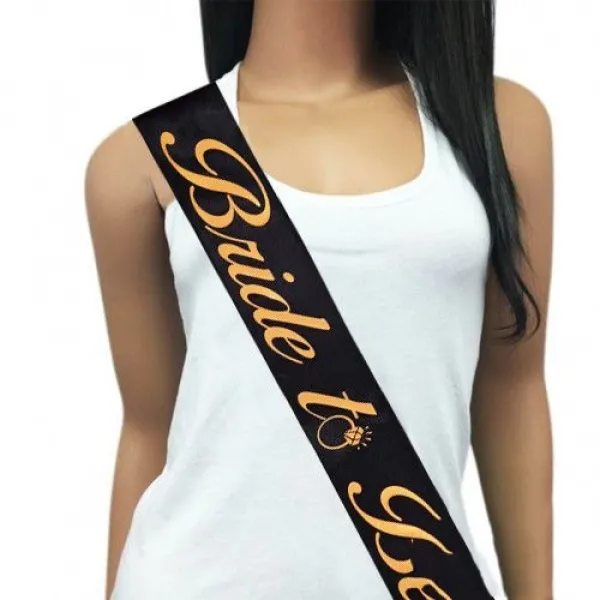 Bride To Be Kuşak Siyah Üzeri Gold