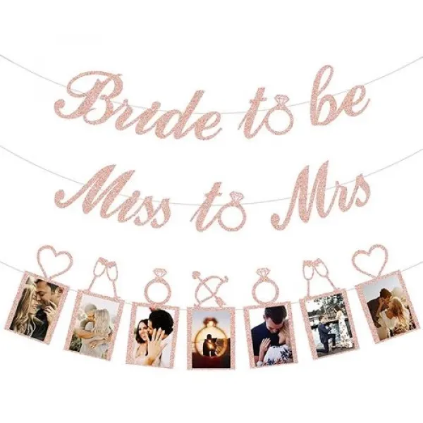 Bride To Be & Miss To Mrs Simli Foto Banner Set