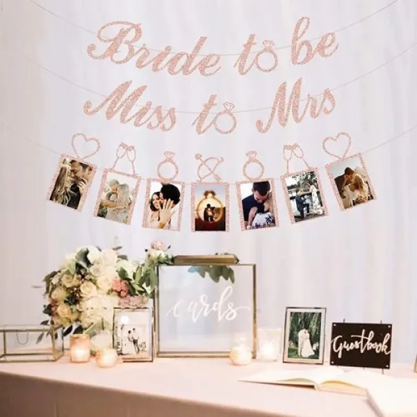 Bride To Be & Miss To Mrs Simli Foto Banner Set