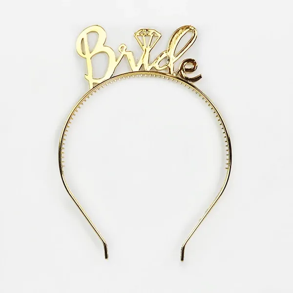 Bride To Be Plastik Gözlük Taç Set Gold 1 Adet