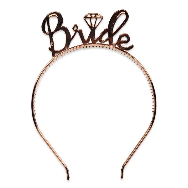 Bride To Be Plastik Gözlük Taç Set Rose Gold 1 Adet