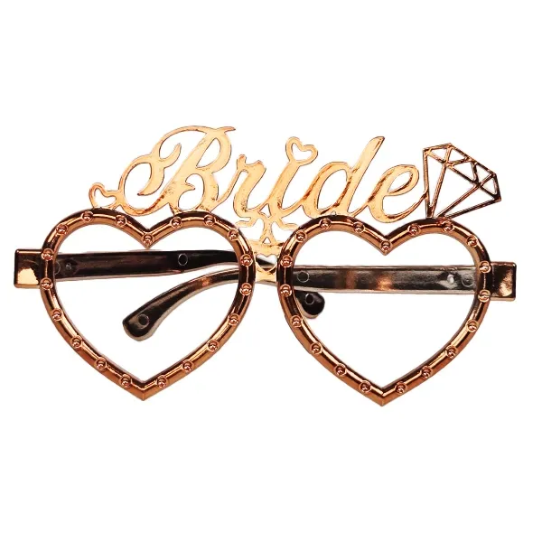 Bride To Be Plastik Gözlük Taç Set Rose Gold 1 Adet