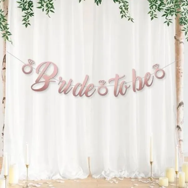 Bride To Be Rose Gold Kaligrafi Banner 170 cm