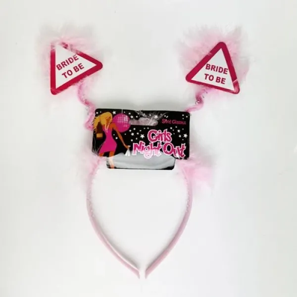 Bride To Be Taç Pembe Tüylü Üçgen