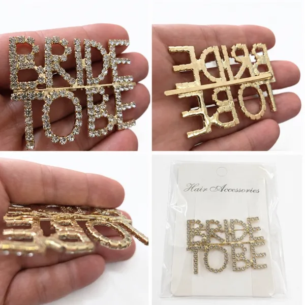 Bride To Be Taşlı Lüks Toka Gold