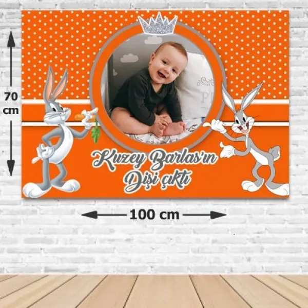 Bugs Bunny Diş Parti Afişi 70*100 cm