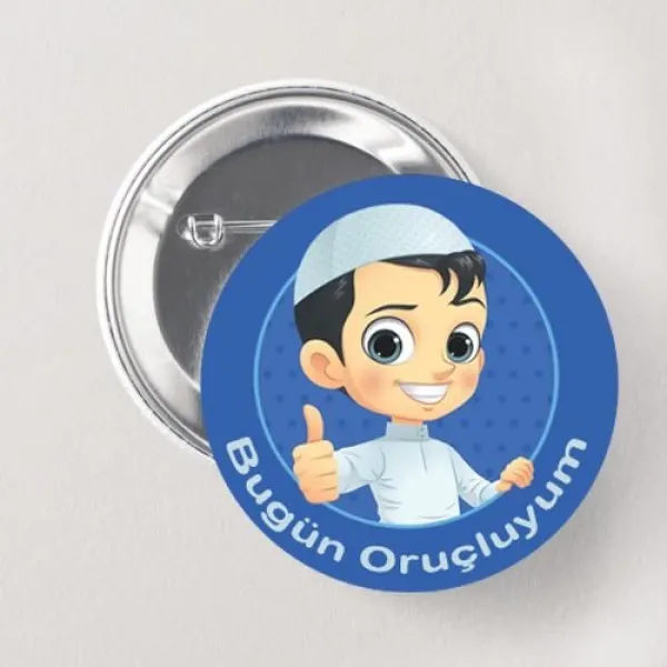 Bugün Oruçluyum Rozeti Erkek 1 Adet
