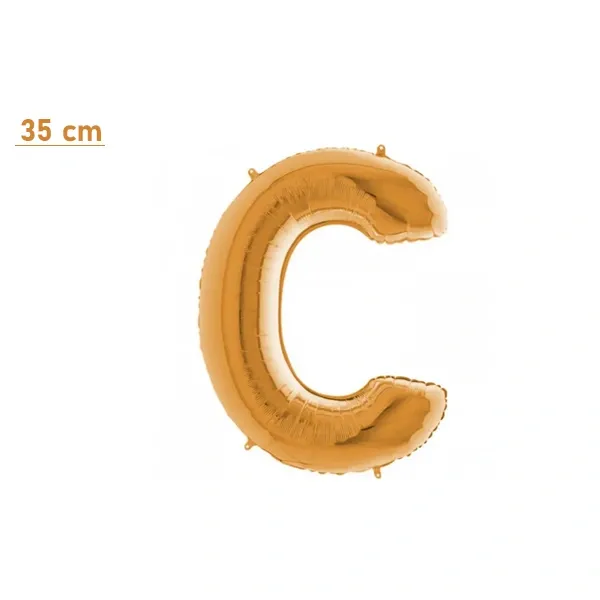 C Harf Folyo Balon – Gold – (35 cm - 16 inch)