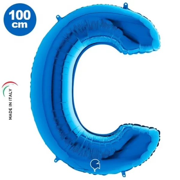 C Harf Folyo Balon – Mavi – 100 cm (40 inch)
