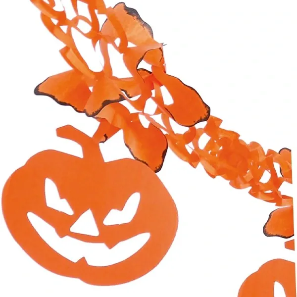 Cadılar Bayramı Halloween Balkabağı Zincir Süs 300 cm