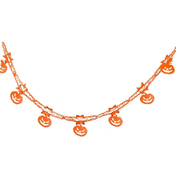 Cadılar Bayramı Halloween Balkabağı Zincir Süs 300 cm