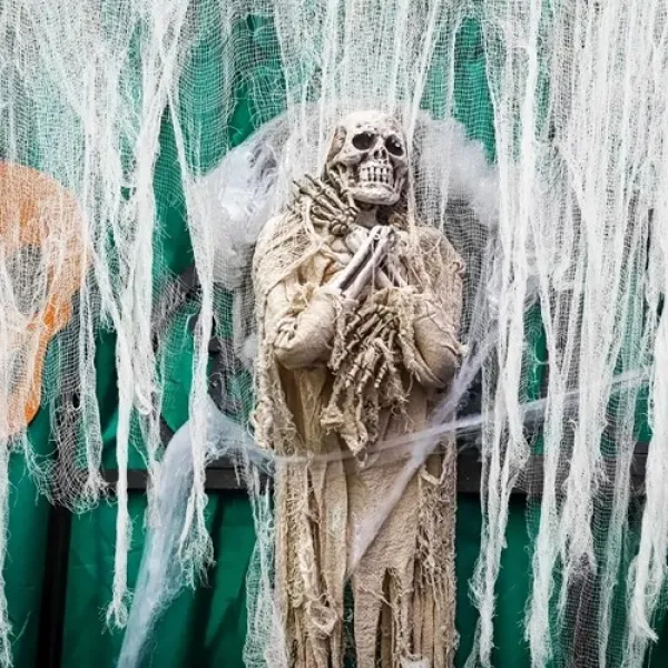 Cadılar Bayramı Halloween Krem Renkli Tül 4 Metre