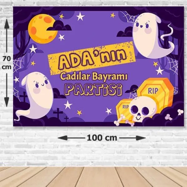Cadılar Bayramı (HALLOWEEN) Parti Afişi 70x100 cm Model 2