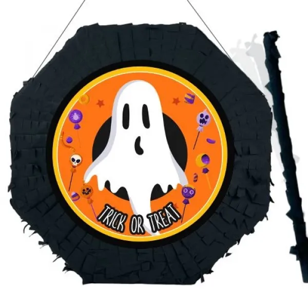 Cadılar Bayramı Hayalet Pinyata 42 cm + Sopası