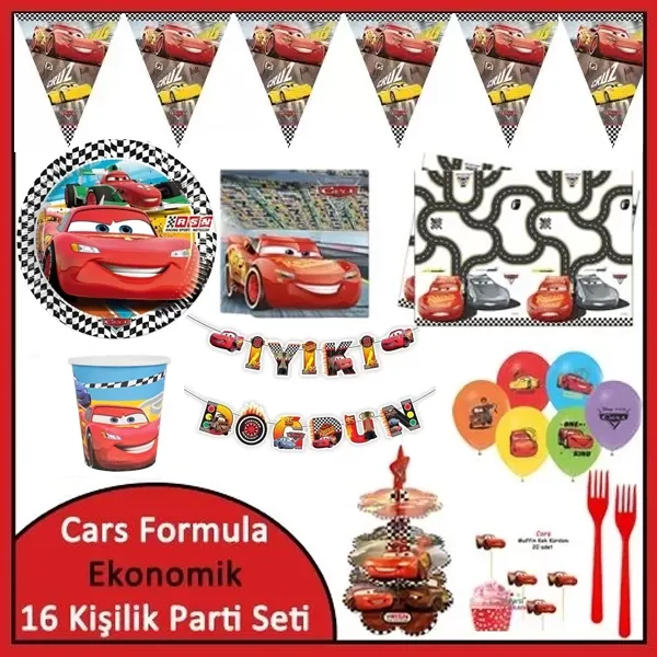 Cars 3 Ekonomik Süper Set (16 Kişilik)