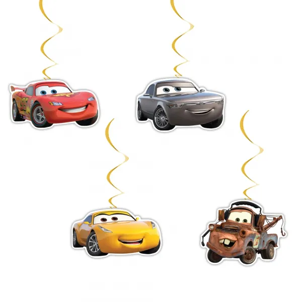Cars Spiralli Asma Süs (4 Adet)