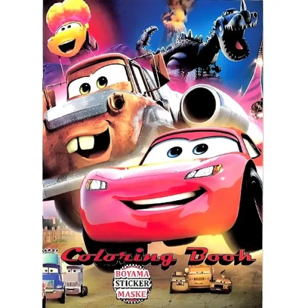 16 Sayfa Cars Boyama Kitabı Stickerlı 1 Adet