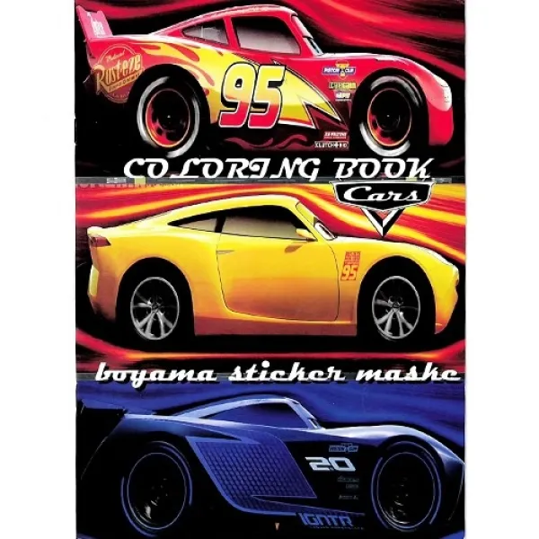 16 Sayfa Cars Boyama Kitabı Stickerlı 1 Adet