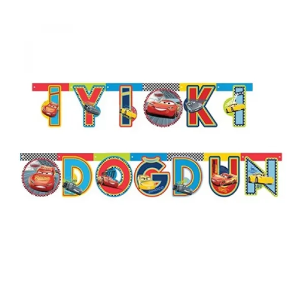 Cars İyi ki Doğdun Yazısı (200 cm)
