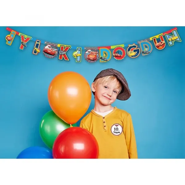 Cars İyi ki Doğdun Yazısı (200 cm)