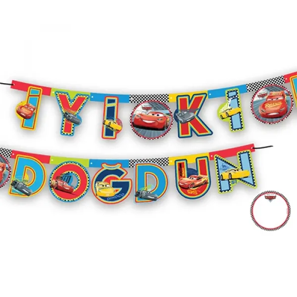 Cars İyi ki Doğdun Yazısı (200 cm)