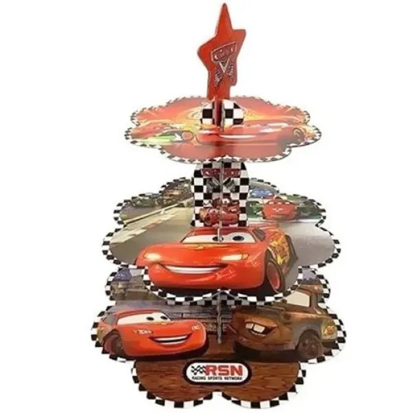 Cars Karton Kek Standı 3 Katlı