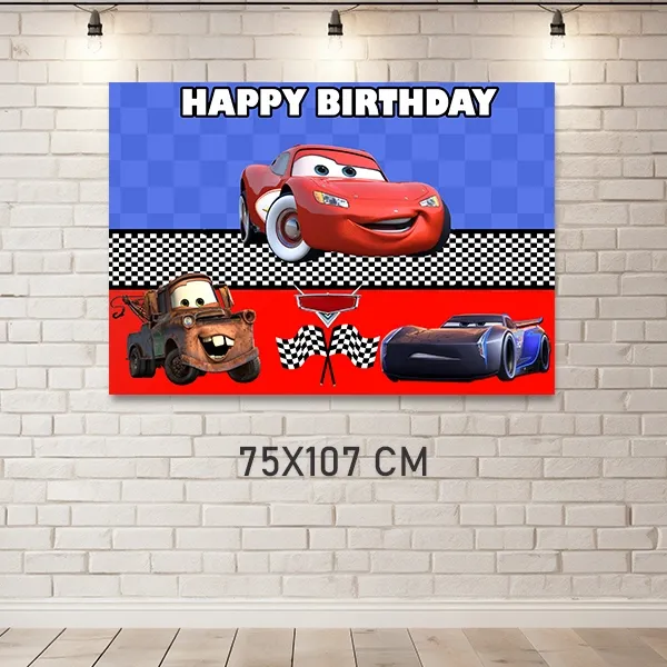 Cars (Şimşek Mcqueen) Parti Afişi (75x107 cm)