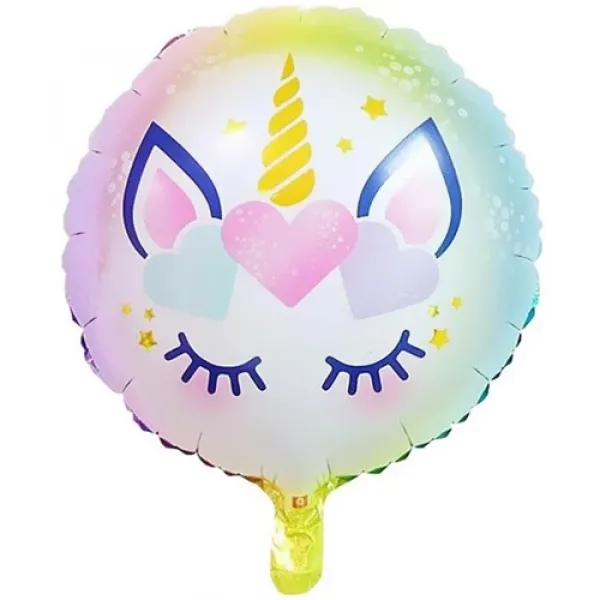 Çiçekli Unicorn Folyo Balon 45 cm