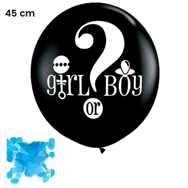 Cinsiyet Balonu Soru İşareti Mavi (45 cm)