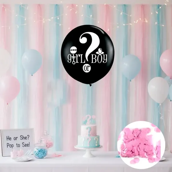 Cinsiyet Balonu Soru İşareti Pembe (45 cm)