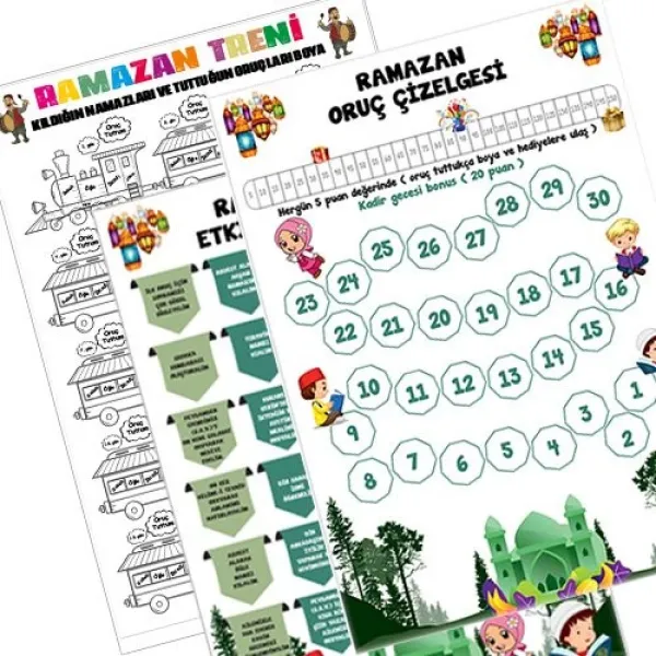 Çocuklar İçin Ramazan Hediye Etkinlik Seti 4 Parça