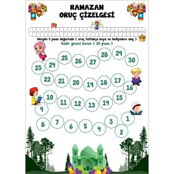 Çocuklar İçin Ramazan Hediye Etkinlik Seti 4 Parça