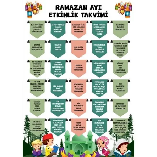 Çocuklar İçin Ramazan Hediye Etkinlik Seti 4 Parça