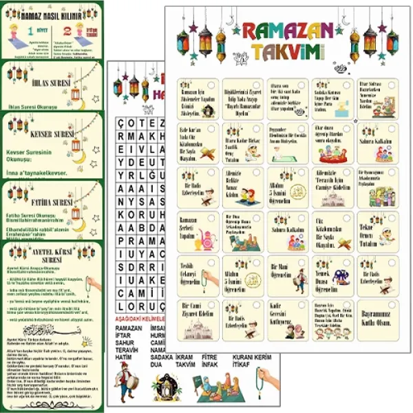 Çocuklar İçin Ramazan Takvimi Seti 7 Parça