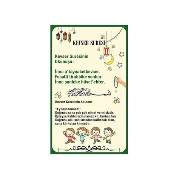 Çocuklar İçin Ramazan Takvimi Seti 7 Parça