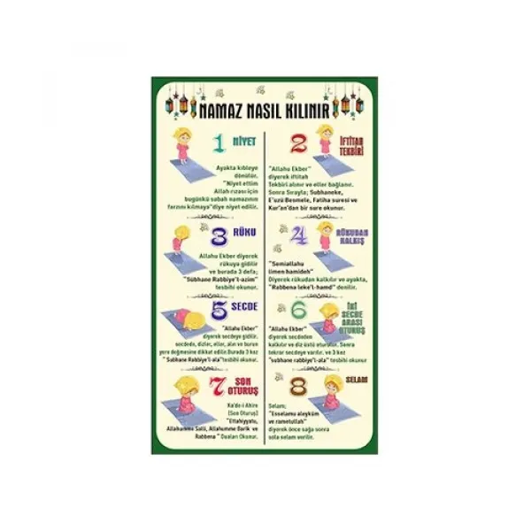 Çocuklar İçin Ramazan Takvimi Seti 7 Parça